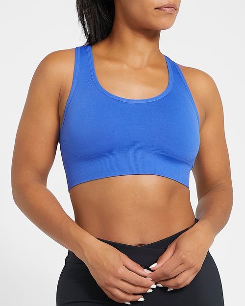 Seamless Ribbed Sports Bra Top
