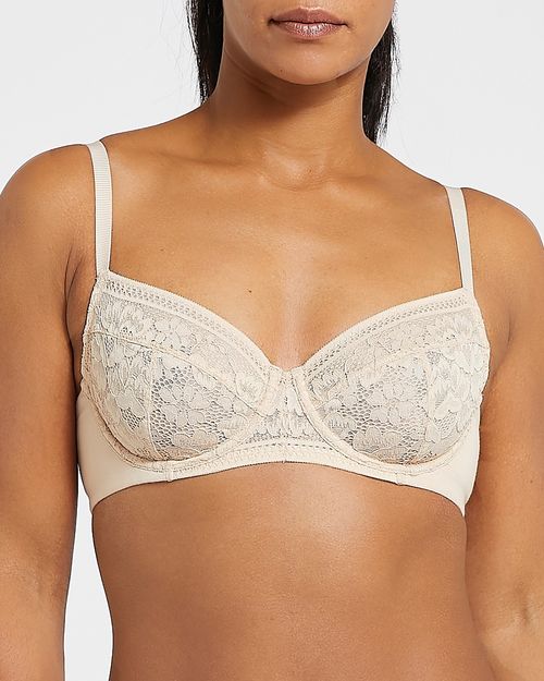Cotton Lace Wired Non Padded Bra