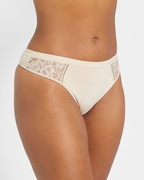 Cotton Lace Thong