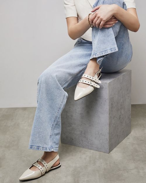 Slingback Buckle Eyelet Shoe