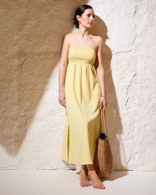 Bandeau Crinkle Dress
