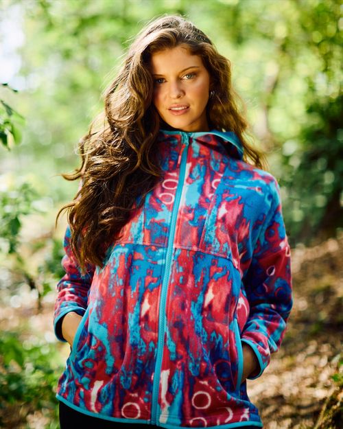 Helen Steele Printed Hooded Microfleece