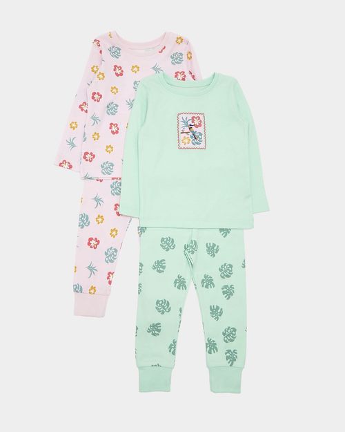 Baby Girls Pyjamas - Pack Of 2 (6 Months-4 Years)
