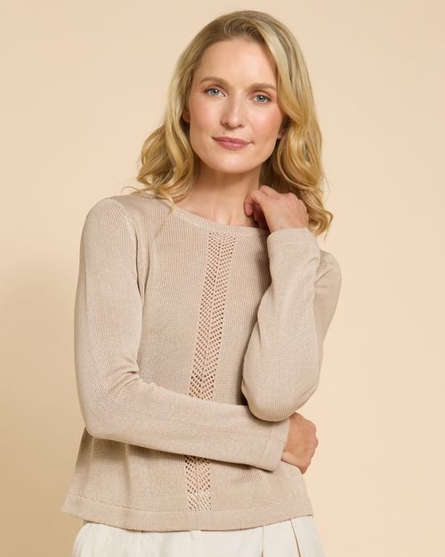 Paul Costelloe Living Studio Stone Pointelle Jumper
