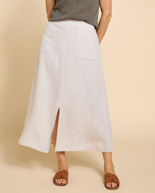 Paul Costelloe Living Studio S Linen Skirt