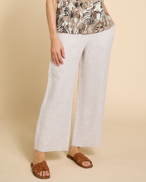 Paul Costelloe Living Studio Stone Crop Linen Trousers