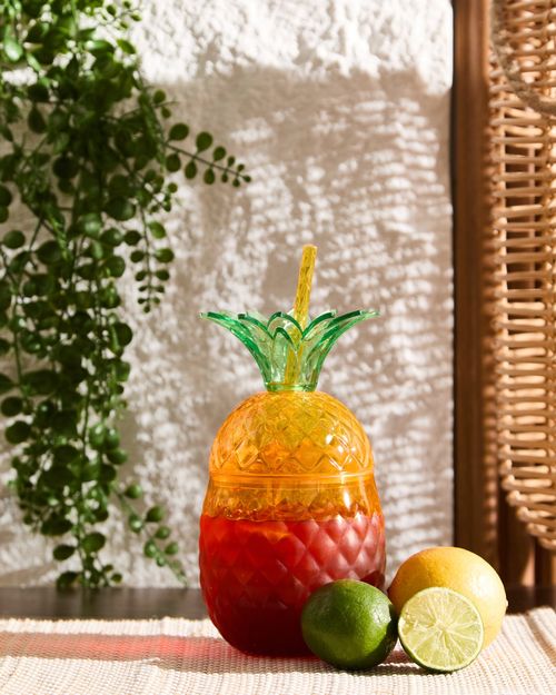 Pineapple With Straw Tumbler