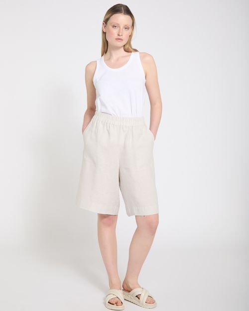 Carolyn Donnelly The Edit Long Linen Shorts