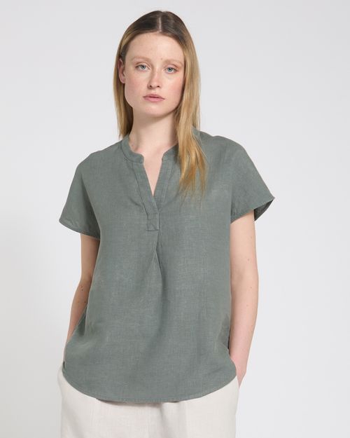 Carolyn Donnelly The Edit Linen Sleeveless V-Neck Top