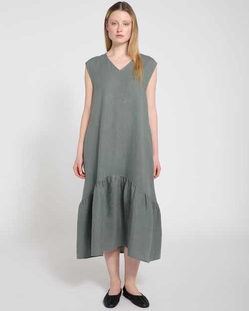 Carolyn Donnelly The Edit Flounce Hem Linen Dress