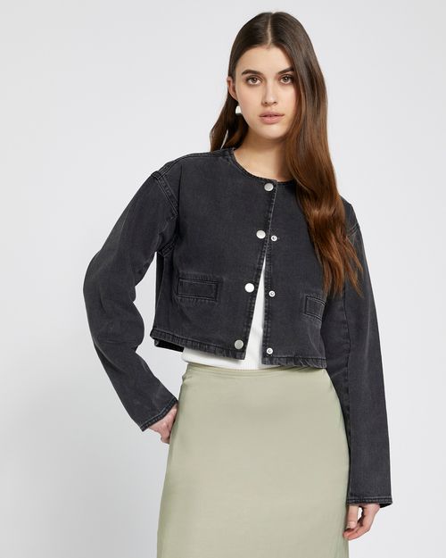 Savida Cropped Denim Jacket