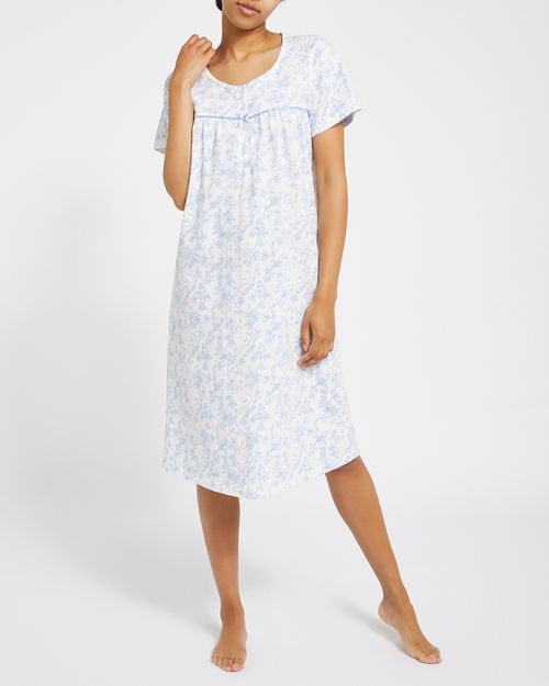Short Sleeve 100% Cotton Nightdress