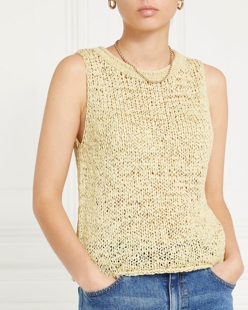 Gallery Frieda Cotton Blend Textured Vest Top