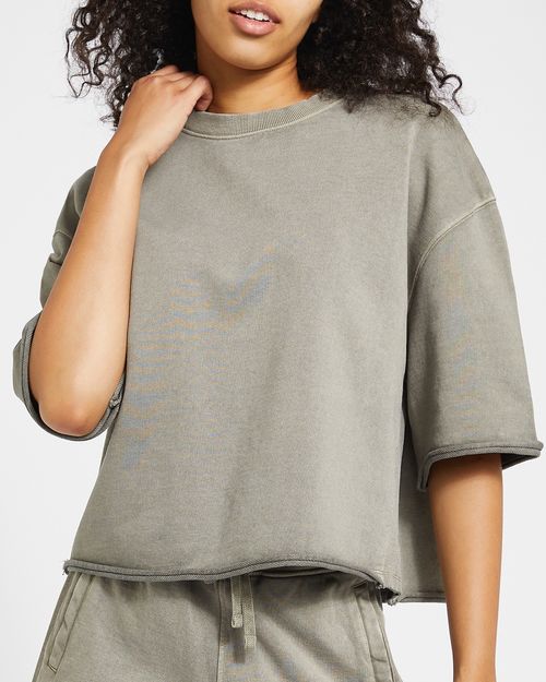 Garment Dye Loopback Co-Ord T-Shirt
