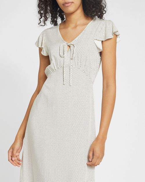 Short Sleeve Print Midi Dress