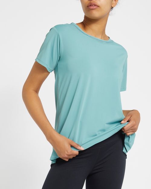 Mesh Mix Open Back T-Shirt