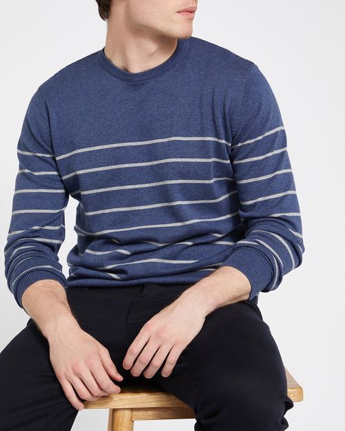 Regular Fit Cotton Crew Neck Jumper