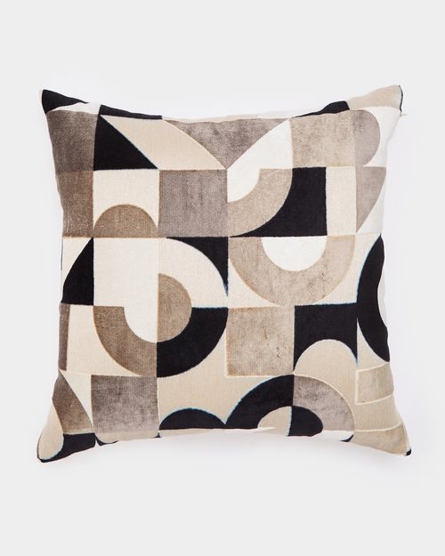 Cut Velvet Mono Cushion