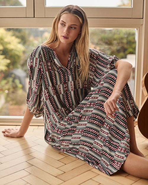 Carolyn Donnelly The Edit Crepe Kaftan Dress
