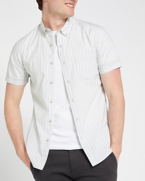 Slim Fit Short Sleeve 100% Cotton Shirt
