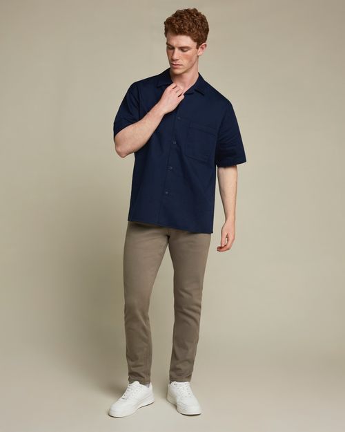 Garment Dyed Five Pocket Stretch Trousers