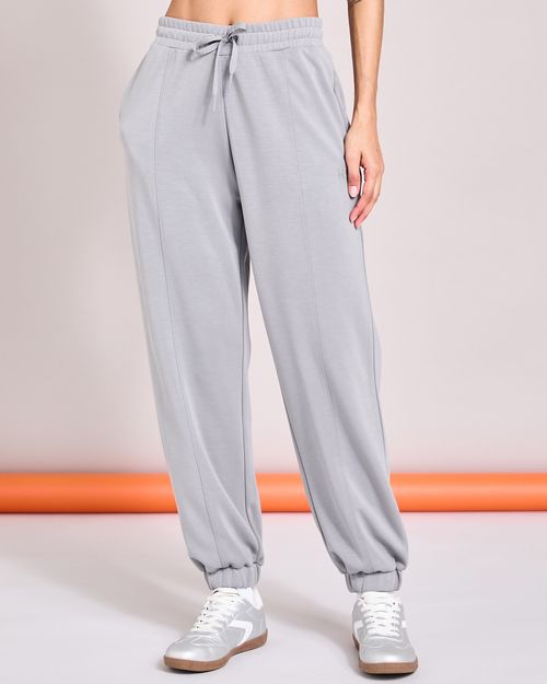 Helen Steele Soft Touch Grey Modal Gathered Hem Joggers