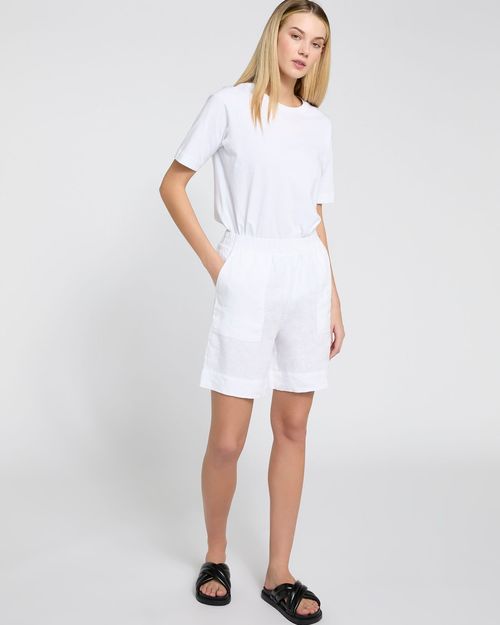 Carolyn Donnelly The Edit White Linen Shorts