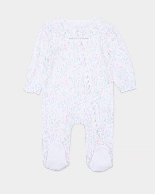 Floral Collar Sleepsuit (Newborn-12 Months)