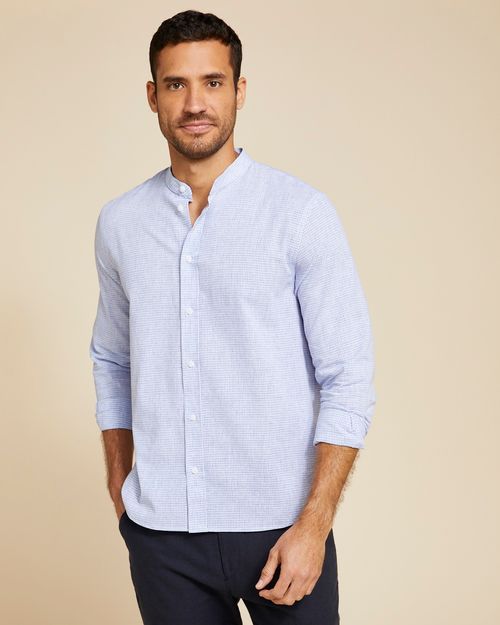 Paul Costelloe Living Men Grandad Collar Shirt