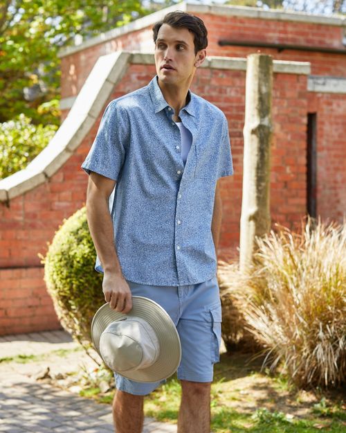 Printed Crosshatch Shirt