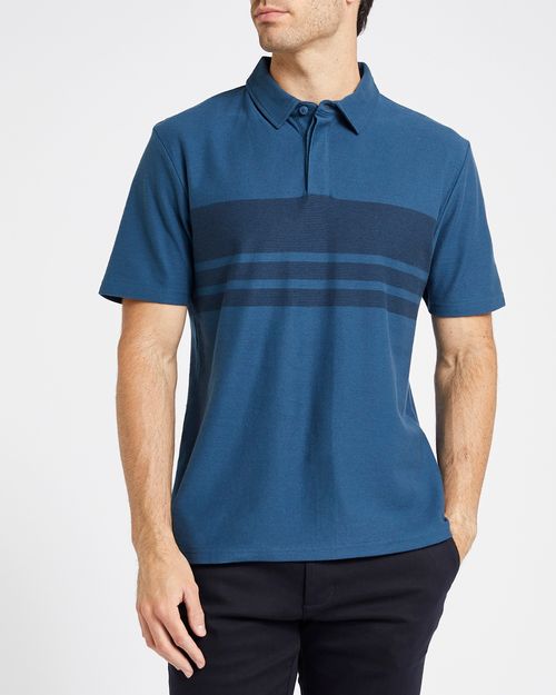 Regular Fit Birdsye Concealed Placket Polo