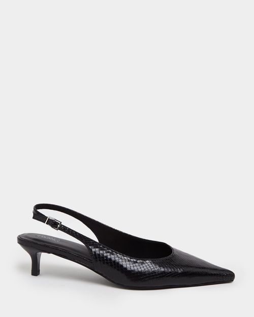 Embossed Sling Back Heel