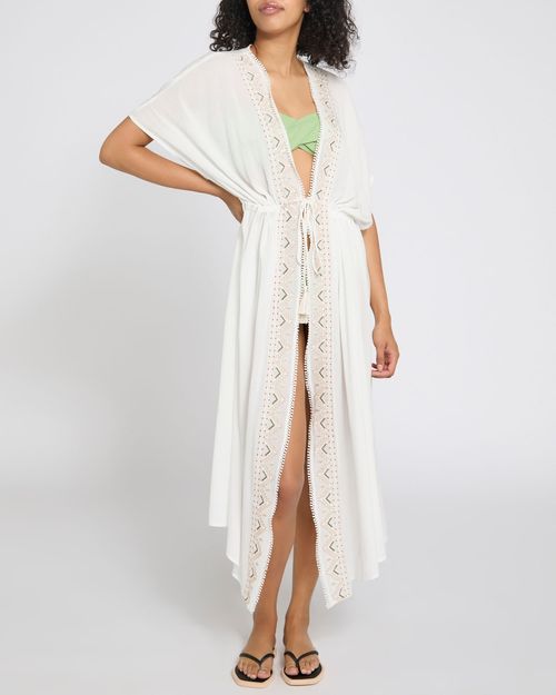 Viscose Crinkle Longline Kaftan