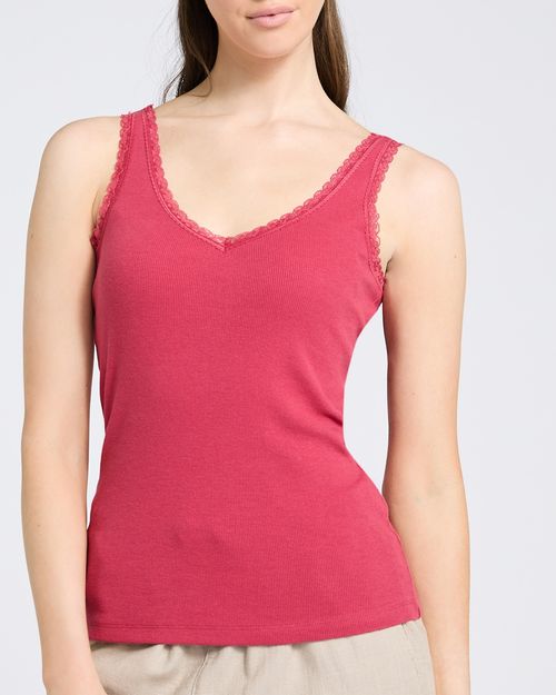 Lace Trim Vest