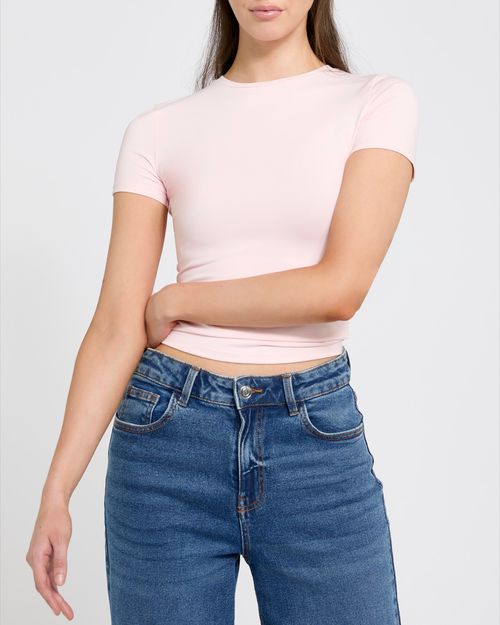 Crop Fitted Polyamide Stretch Top