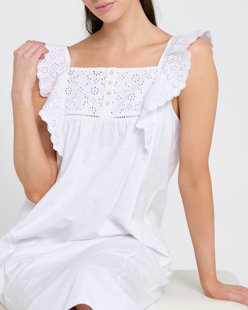 Sleeveless Broderie Nightdress