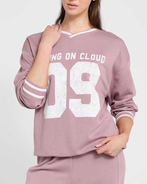 Slogan Crew Neck Sweatshirt