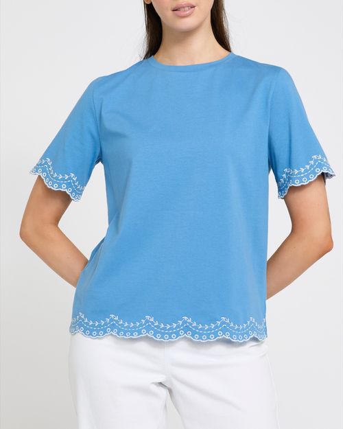 Scalloped Hem T-Shirt