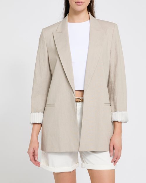 Turn Up Sleeve Blazer