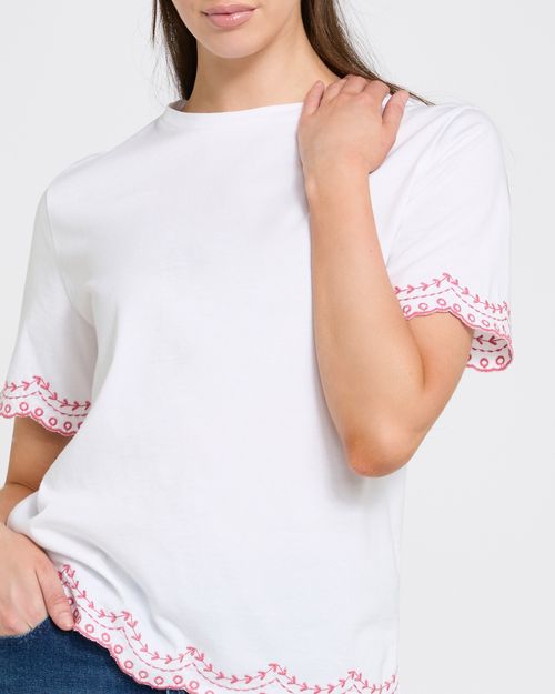 Scalloped Hem T-Shirt