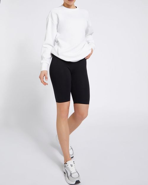 Stretch Cotton Black Bicycle Shorts