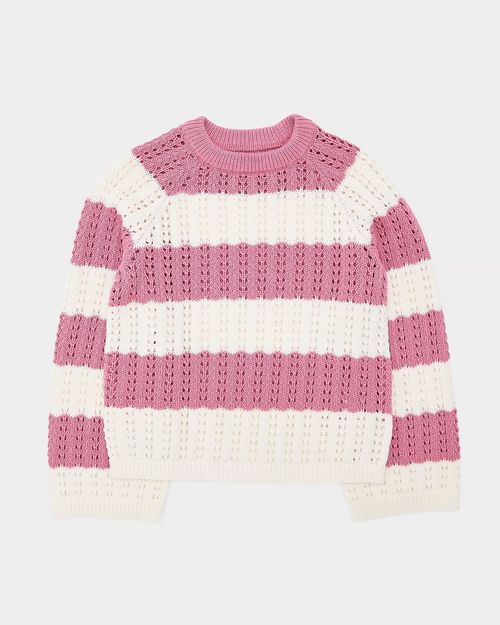 Pink Stripe Jumper (3-14 Years)