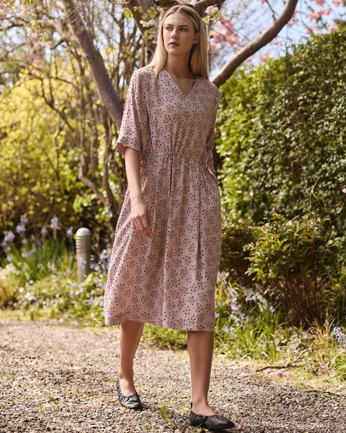 Carolyn Donnelly The Edit Gathered Front Floral Dress