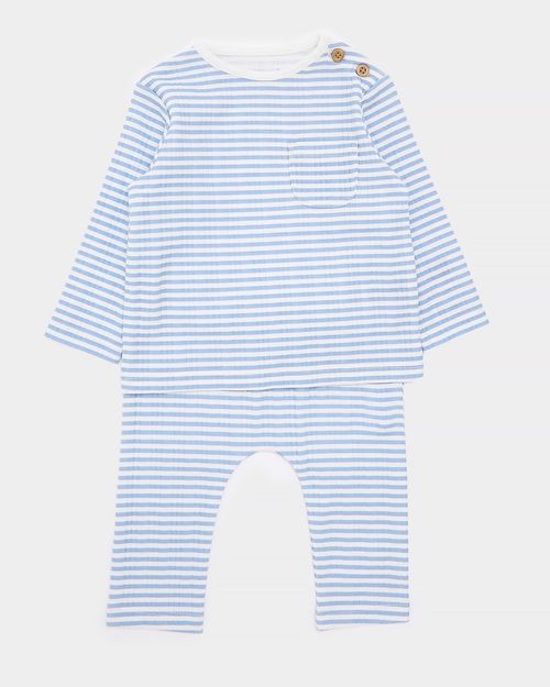 Blue Stripe Set (Newborn-12 Months)