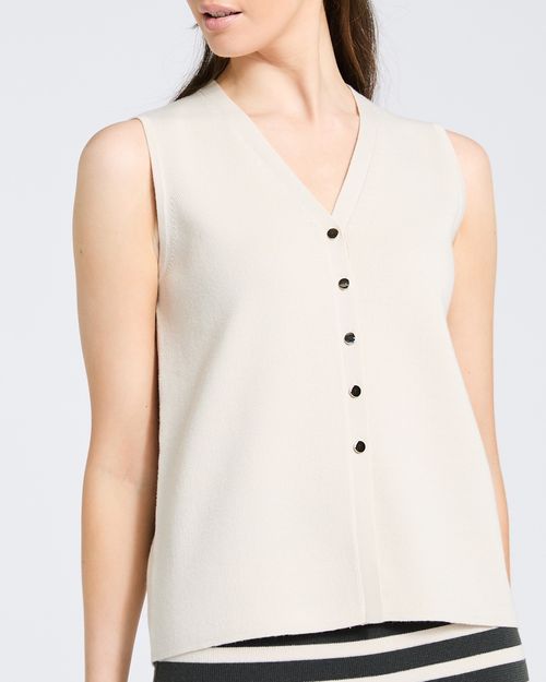 Button Co-Ord Knit Waistcoat