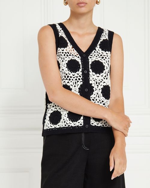 Gallery Alba Button Up Waistcoat Top
