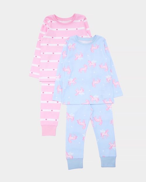 Printed Long-Sleeved Pyjamas - Pack Of 2 (6 Months-4 Years)