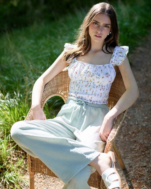 Savida Sadie Soft Textured Trousers