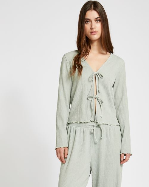Savida Texture Tie Top
