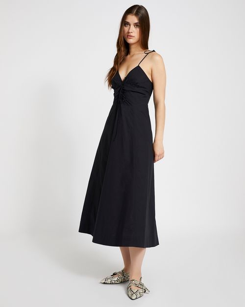 Savida Poplin Tie Waist Dress